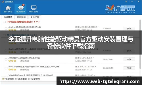 全面提升电脑性能驱动精灵官方驱动安装管理与备份软件下载指南